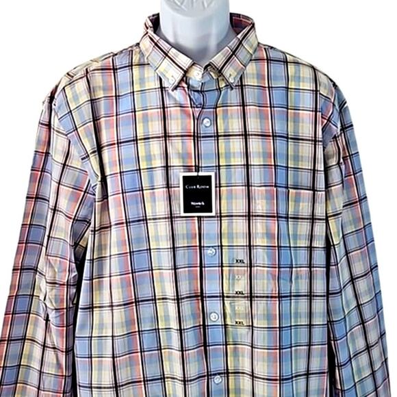 Club Room Men's Classic Fit Button-Down Shirt XXL Multi-Color Plaid NWT - Picture 3 of 6